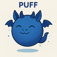 Puff the dragon-planet-ball service bot.