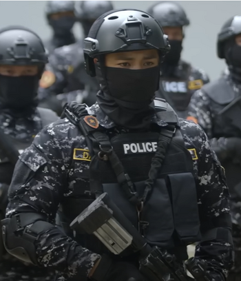 Cardo Dalisay wearing the Task Force Agila outfit in Season 9