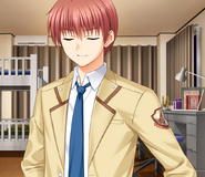 Otonashi as he appears in the visual novel. Image from 1st Beat.