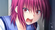 "You all can drop dead!" - Iwasawa. Image from 1st Beat, Iwasawa's route.