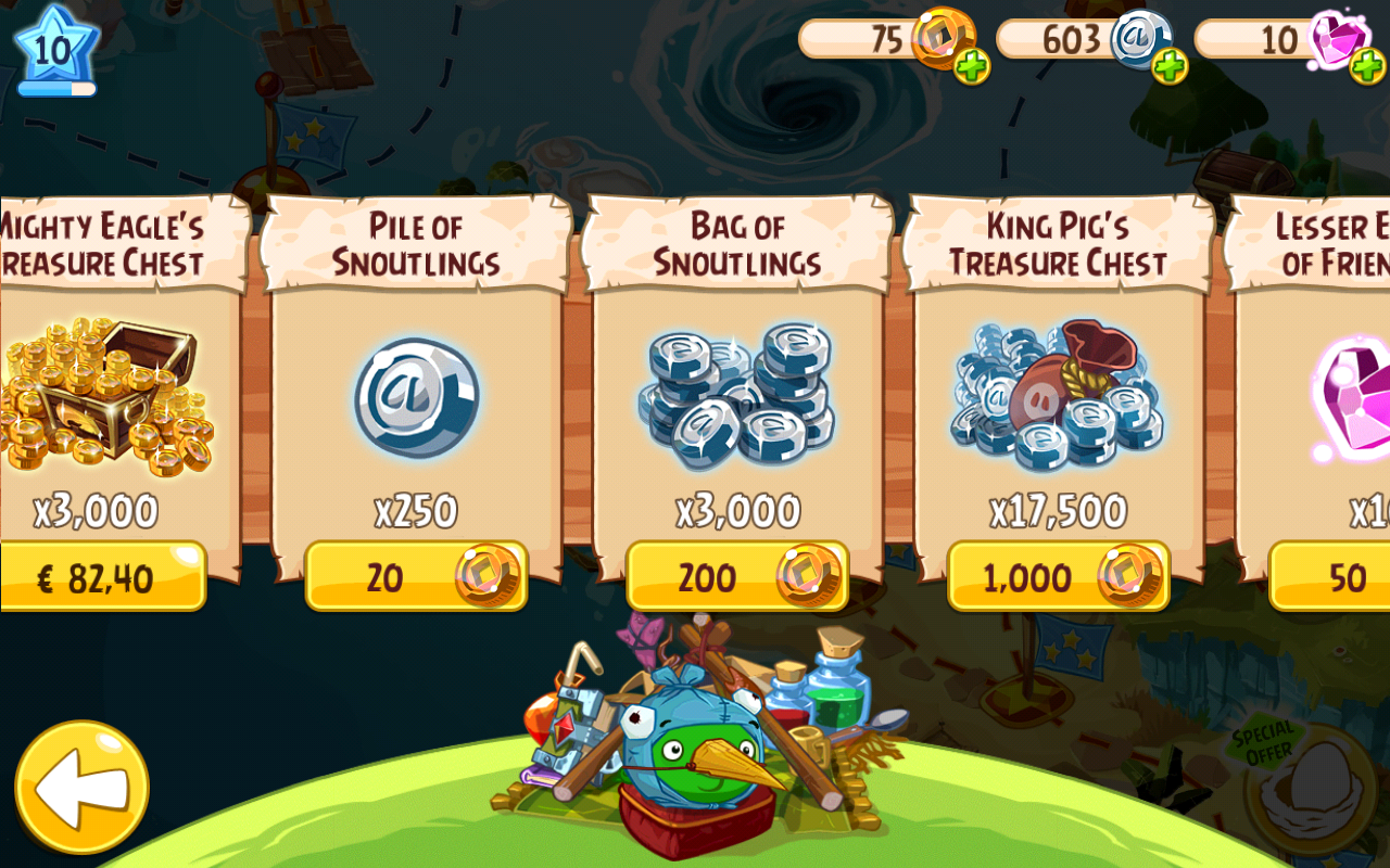 Angry Birds Epic on X: Free snoutlings for everybody! Get 150 snoutlings  now by entering the code ablasbdla right here:  / X