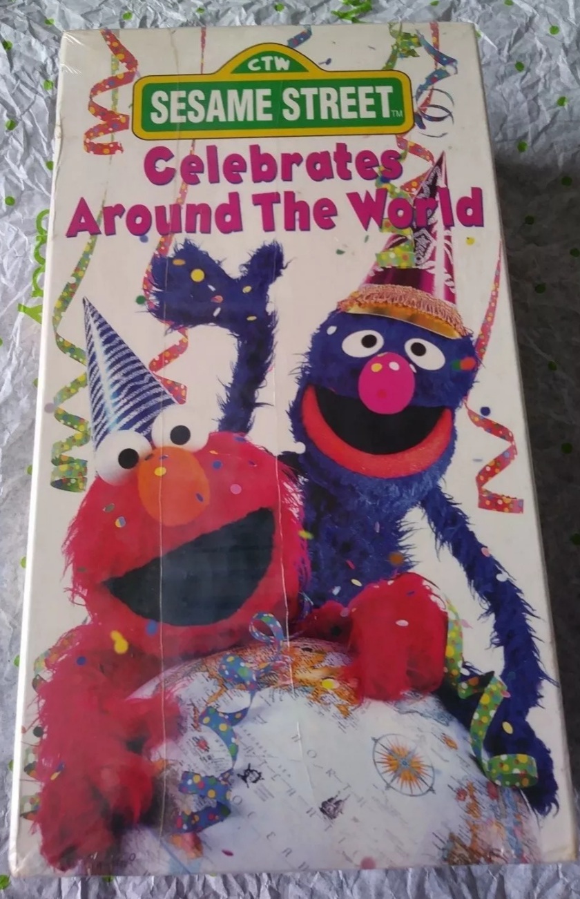 Sesame Street Celebrates Around The World 1994 1996 Vhs Angry Grandpa S Media Library Wiki Fandom - opening to a roblox christmas 1996 vhs youtube