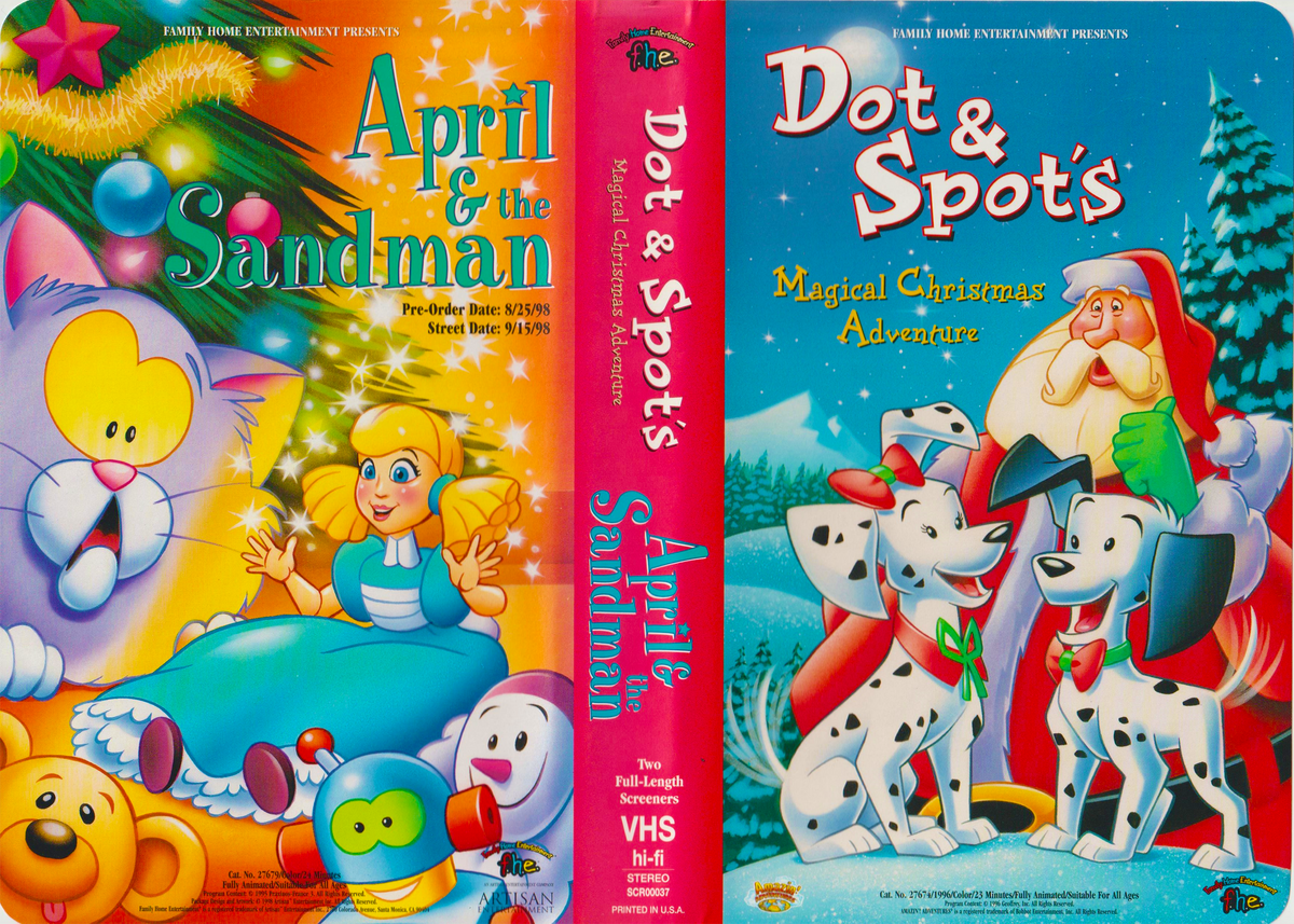 希少！！ HAPPYROADSHOW SAY’S DVD&VHSセット Dot & Spot's Magical Christmas Adventure/April & The Sandman (1998