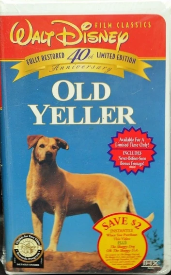 Old Yeller (1997-1998 VHS) | Angry Grandpa's Media Library Wiki