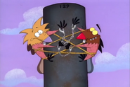 Norbert and Daggett's other arms are on the other side of the pole