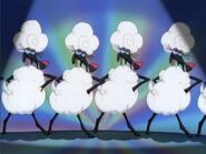 The sheep during their musical number