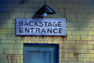 …which leads to a backstage entrance.