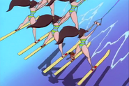 Ladies water-skiing