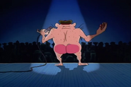 The emcee's backside
