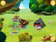 На уровне в Angry Birds Epic Adventure