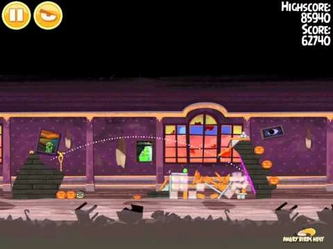 Angry_Birds_Seasons_Haunted_Hogs_1-11_Walkthrough_3-Star