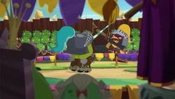 На рыцарском турнире свиней