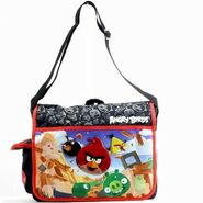 Angry Birds Boy's Black Red Messenger Bag