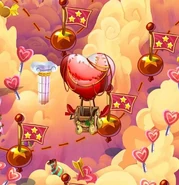 The hot air balloon that replaces the airship in this event.