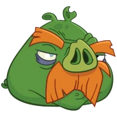 Foreman Pig in the updated Angry Birds Toons Style. (2013-Present)
