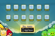 Меню выбора уровней iOS версии Angry Birds Lite
