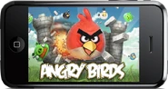 The 2010 - 2011 Angry Birds loading screen on an iPhone