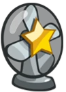 The trophy obtained upon 3-starring the episode