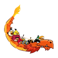 The Flock riding on the Mighty Dragon