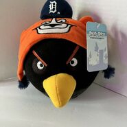 Detroit Tigers Angry Birds Plush Doll Black Bird Genuine MLB Merchandise Stuffed
