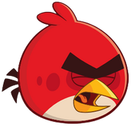 Red angry eyes closed