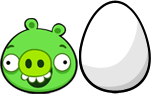 Medium Pig as Medium Egg if you have the King Pig toy