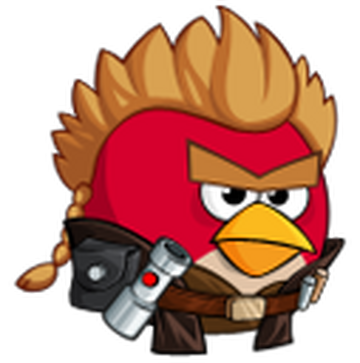 angry birds star wars red bird with sword