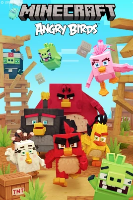 Minecraft Angry Birds Poster