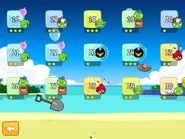 The level select menu