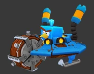 Ice Bird in his also unused kart for Angry Birds Go!