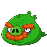 Hatless and weaponless pig in Angry Birds Epic.