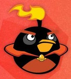 the Black bird in Angry birds space