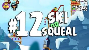 Angry Birds Seasons Ski or Squeal 1-12 Walkthrough 3 Star