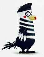 Concept art for Mime for The Angry Birds Movie, drawn by Francesca Natale