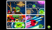 Presentación de la historia de Angry Birds Space en el primer nivel.