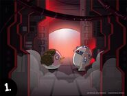 One of the early scenes in Angry Birds Star Wars- We'll have a new part of these comics on our starwars page every two days