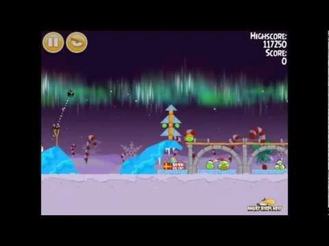 Angry_Birds_Seasons_Winter_Wonderham_1-1_Walkthrough_3-Star