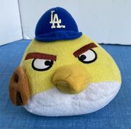 Angry Birds LA Dodgers Yellow Bird ball 5” plush baseball cap hat glove
