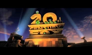 The 20th Century Fox logo with the Pigs using it as a structure.