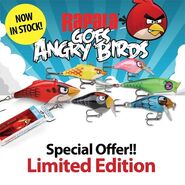 Rapala Angry Birds fishing lures ad