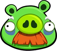 Foreman Pig from the original Angry Birds.