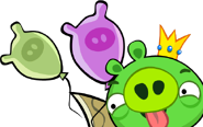 King Pig with his balloons on the Level Select