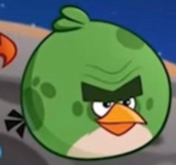 angry birds space green
