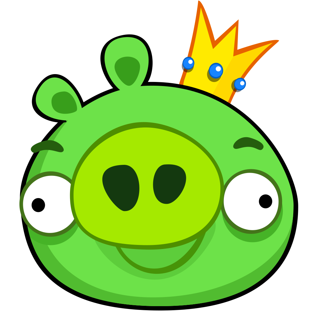 Angry Birds King Pig Crown Green New Genuine KING PIG CROWN GREEN SOFT TOY 