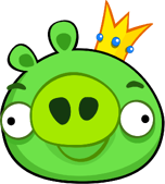 King Pig's updated design, from Angry Birds Chrome.