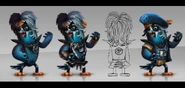 Concept art of his evolutions.