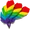 AB2 rainbow feathers