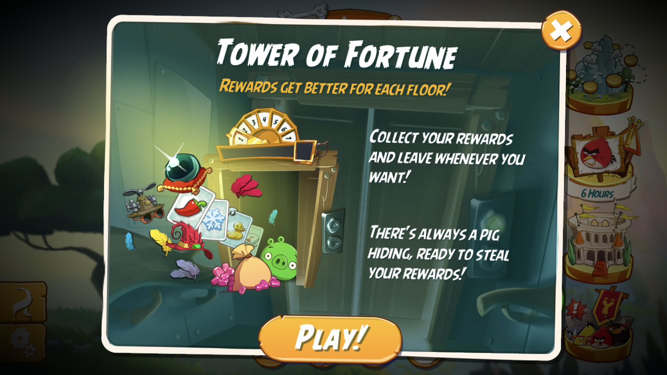 angry birds 2 tower of fortune strategy