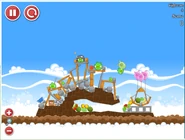 Gameplay of Level 2 in Angry Birds Nestlé, note the different background.