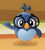 Unnamed dark blue bird with glasses